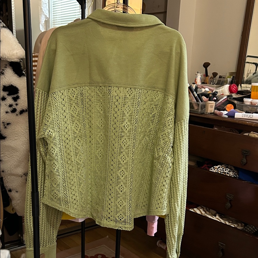 New In Sage Green Lace Jacket - Picture 3 of 5